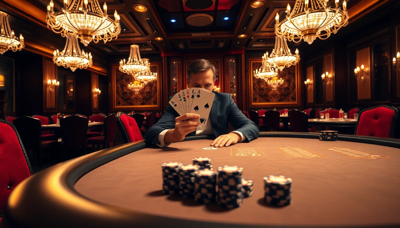 Participe de um jogo de pôquer de alto risco com fichas e cartas de luxo temáticas 69T.