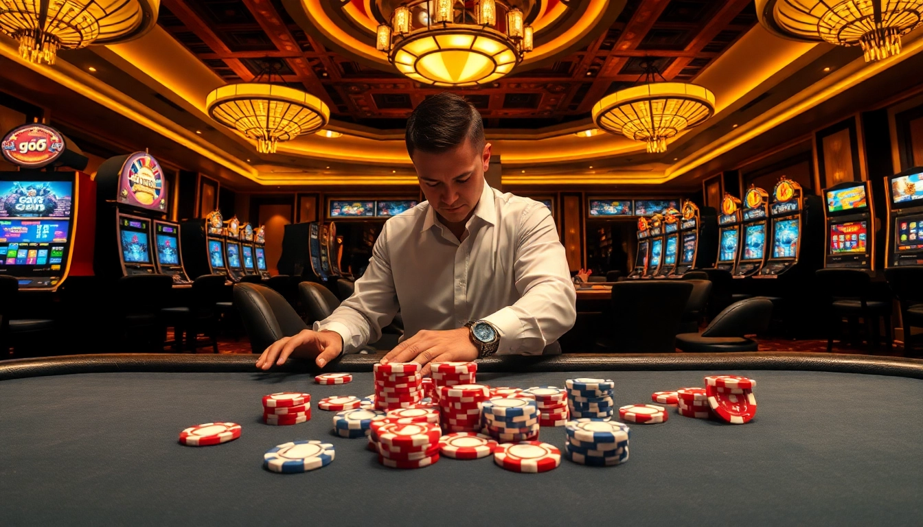 Experience the thrill at go8 casino with vibrant poker tables and luxurious gaming interiors.