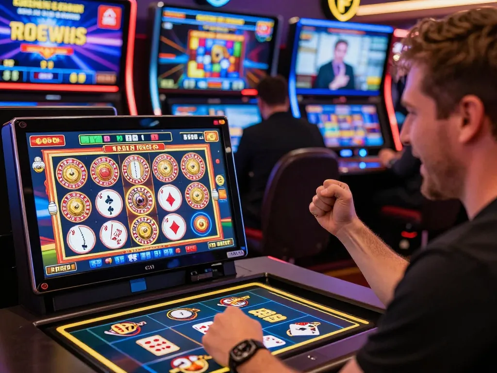 Exciting online gambling experience at https://ok365.br.com/ with vibrant casino atmosphere and colorful game icons.