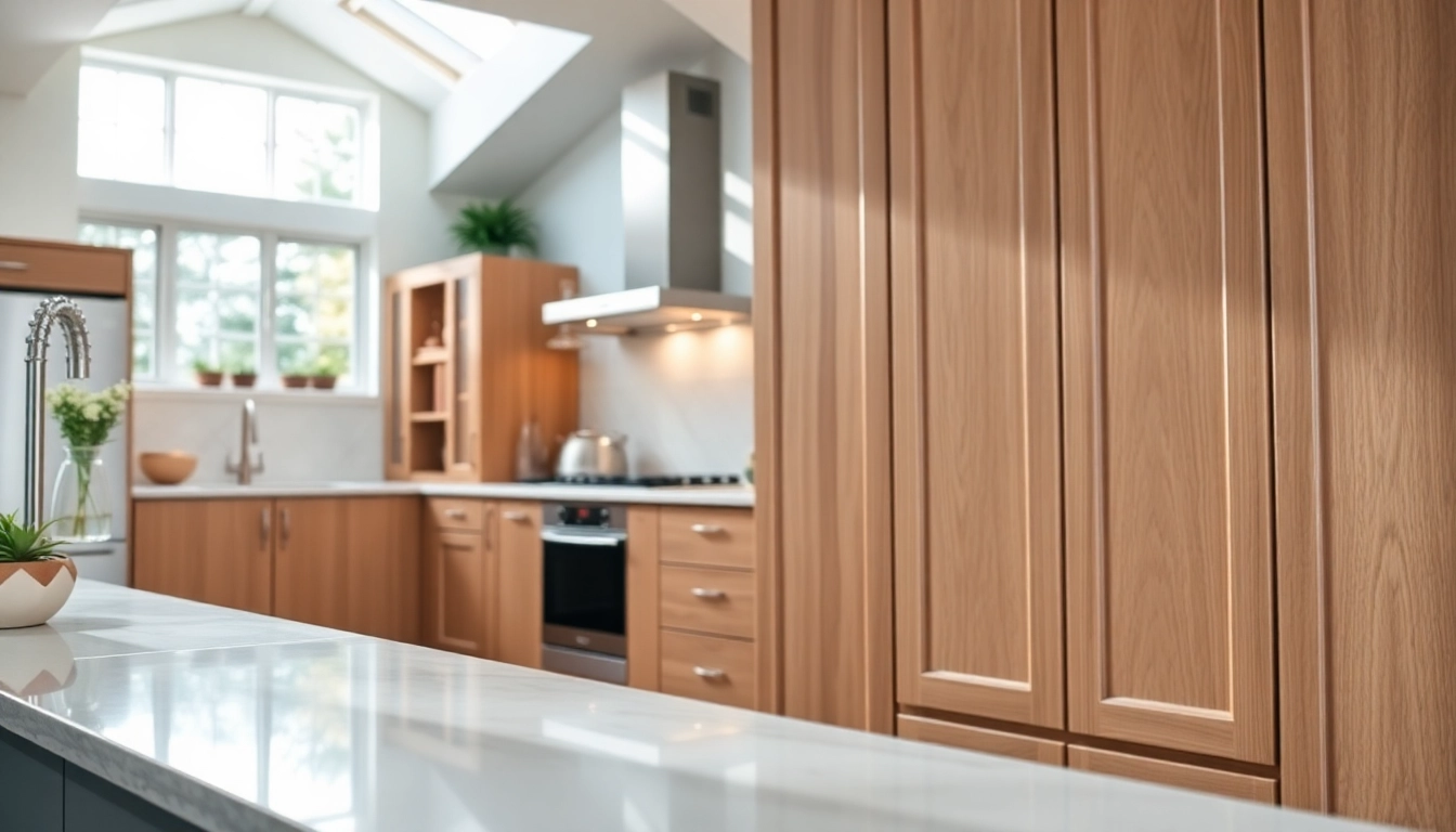 Cabinet Refacing Largo FL project showcasing beautifully refinished kitchen cabinets in a bright setting.