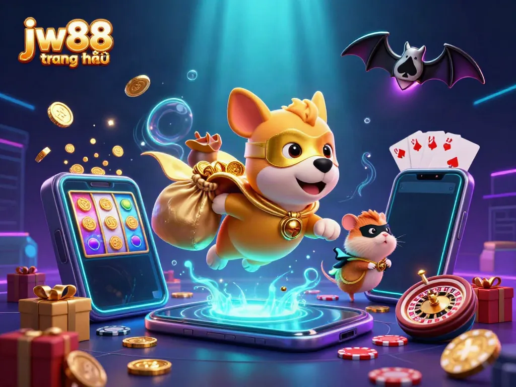 Experience thrilling strategies with jw88 trang chủ as a superhero dog and sidekick hamster embark on a casino adventure.