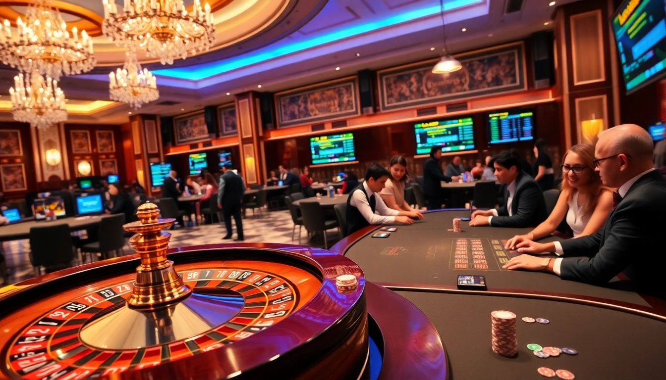 Experience the thrill of betting at 288tbr.com with a luxurious casino backdrop.