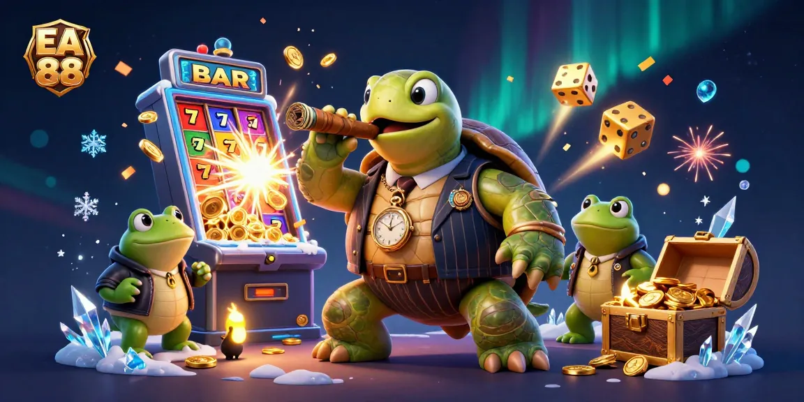 Engage in thrilling casino action with EA 88 featuring lively characters and dynamic slot machine gameplay.