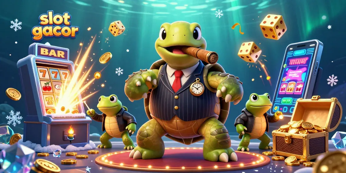 Engage in slot gacor sprees with vibrant characters and thrilling casino elements lighting the scene.