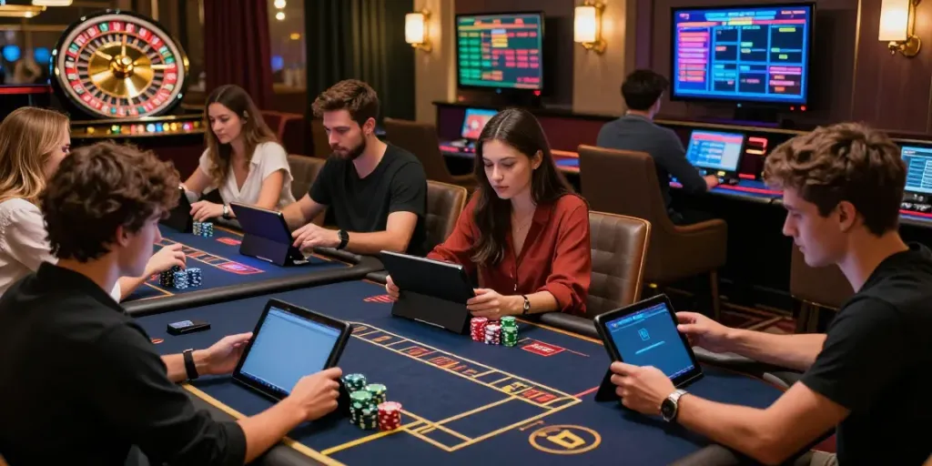 Exciting online gambling experience featuring GEM88 gaming platforms with diverse players.