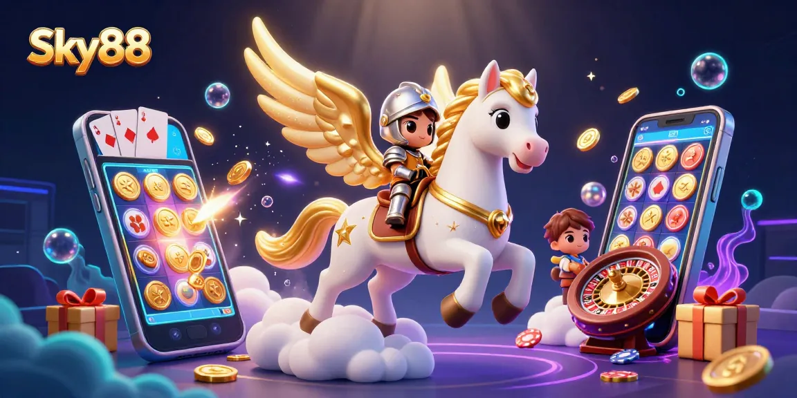 Engage in thrilling gameplay at Sky88 with vibrant slot games and dynamic 3D elements.