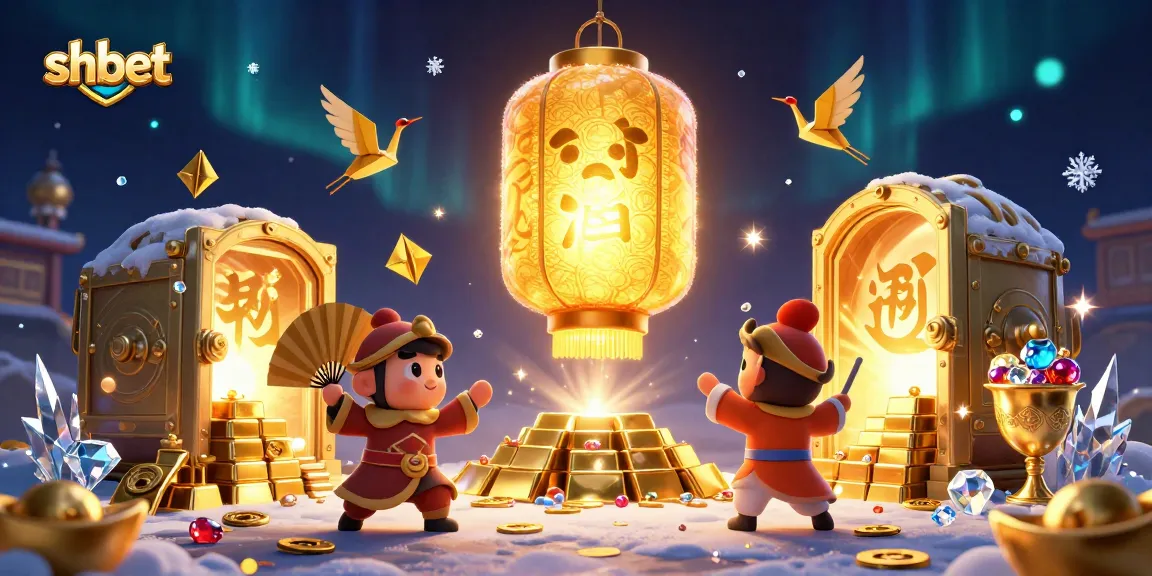 Experience the excitement of sh bet in a dynamic casino scene with lucky symbols and treasures.