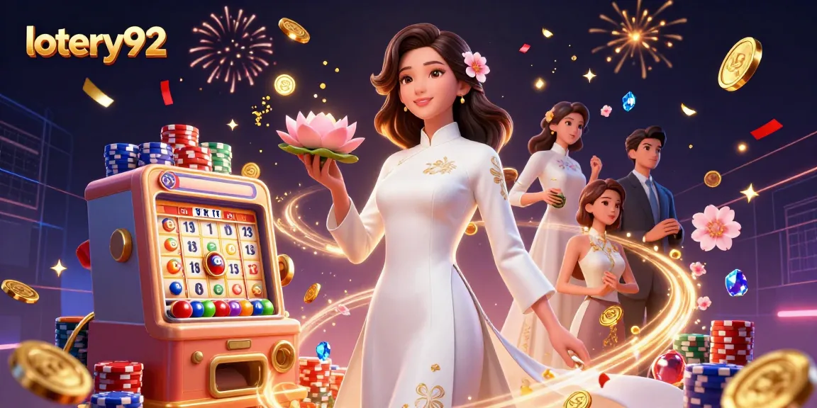 Engage with lotery92 and enjoy the thrill of lottery excitement depicted in a vibrant 3D scene.