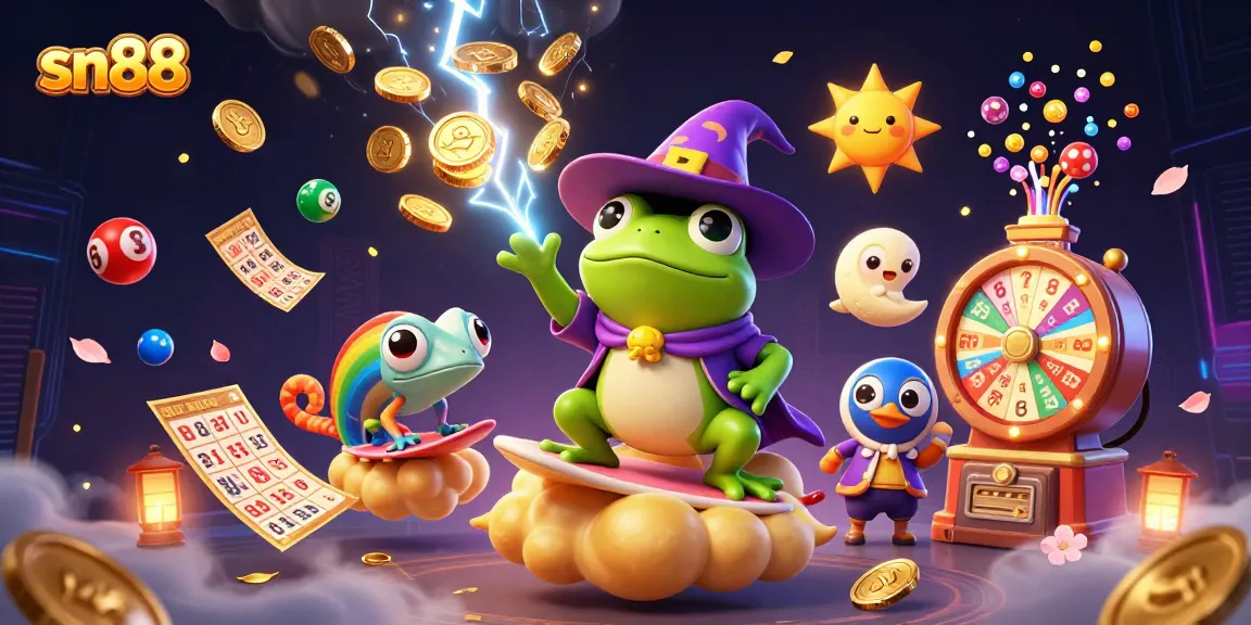 Experience the thrill of sn88 with a storm of golden coins and vibrant casino elements.