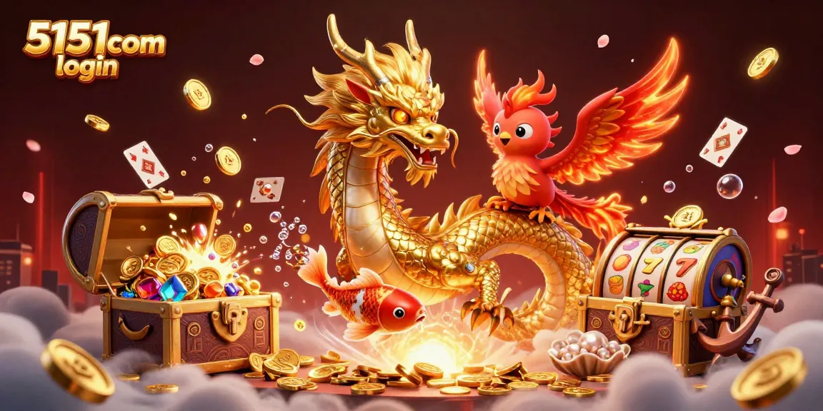 Play and win with 5151com login amidst dazzling treasures and vibrant casino elements.