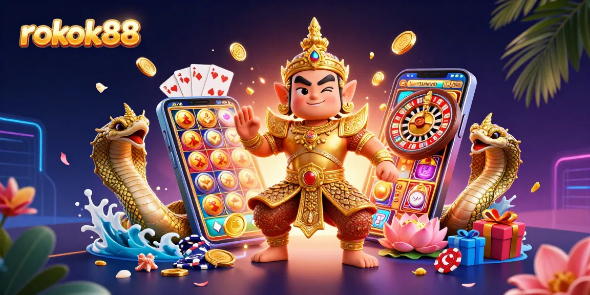Experience winning with rokok88: engaging slot game scene featuring vibrant characters and dynamic casino elements.