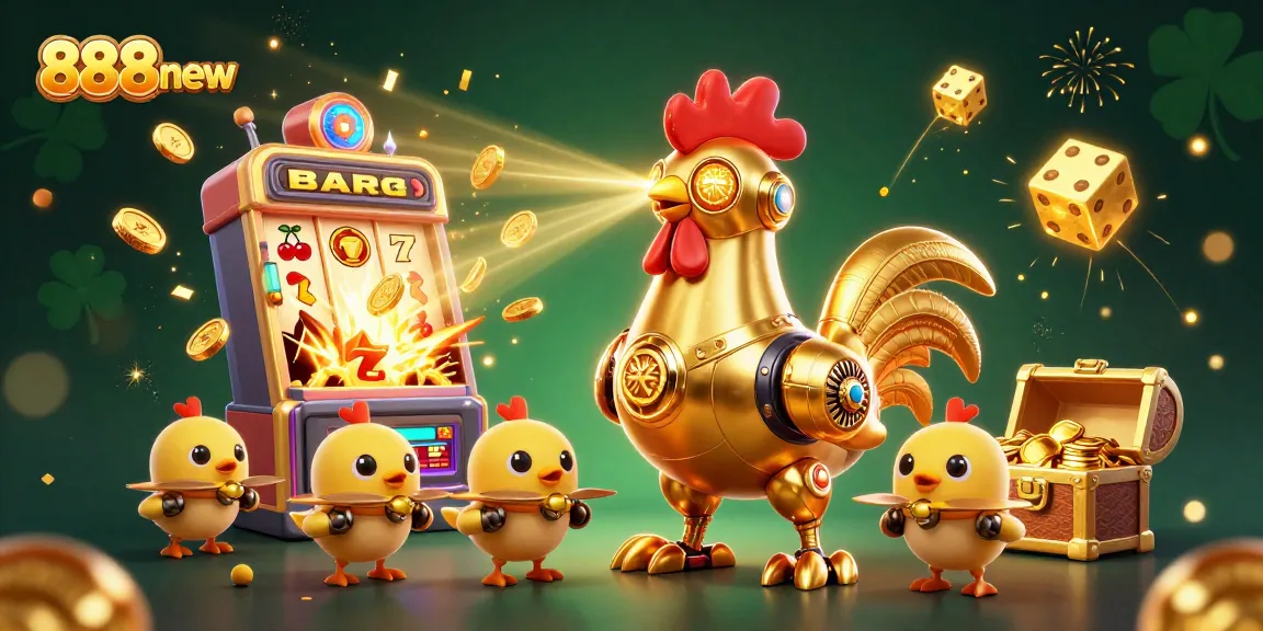 Experience excitement with 888new in this vibrant 3D casino scene filled with dynamic games and colorful jackpots.