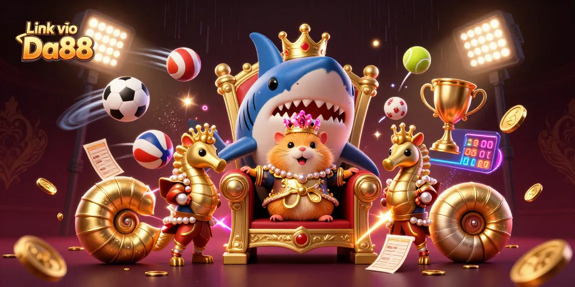 Experience excitement with Link vào Da88 in this vibrant 3D casino illustration